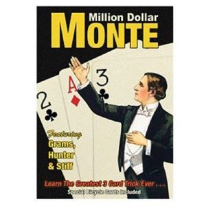 Picture of DVD Million dollars monte avec matériel C'est le meilleur tour utilisant 3 cartes ! L'as va voyagé. Quelques soit sa position parmis les 3 c... »  