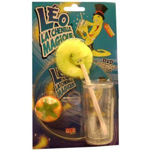 Immagine di Chenille magique avec verre, tomate et DVD (OID) Léo plonge dans un verre, se faufile entre tes doigts, passe à travers un cerceau. Il peut manger un... »