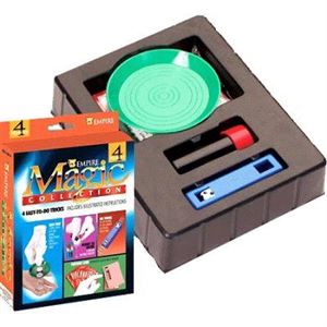 Immagine di Coffret Magic collection Vol 4 Vous trouverez 4 tours de magie pour débuter avec -- soucoupe à pièces - 2 pièces de monnaie placées... »   