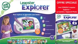 Immagine di Pack Malin Console Leapster Explorer + Camera Rose Age minimum 4 ans Age maximum 9 ans