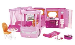 Изображение Barbie - MATTEL - CAMPING CAR ROSE DE BARBIE  Poupée  3 ans 