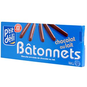 Immagine di Biscuits P'tit déli Bâtonnets Chocolat 150g