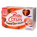 Picture of Bicuits petits coeurs Lu Choco'croc pocket 180g