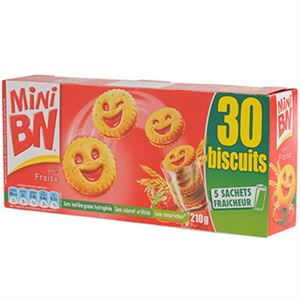 Image de Biscuits Mini BN Fraise 210g