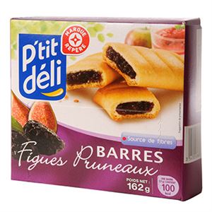 Изображение Barres fourrées P'tit Déli Figues pruneaux 162g