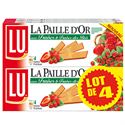 Immagine di Gaufrettes Paille d'Or Lu Fraise Fraise des bois 4x170g