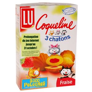 Image de Biscuits Coqueline Lu Fraise 165g