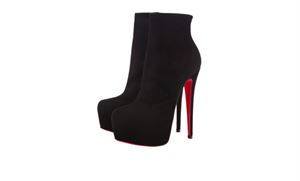 Image de Louboutin Daf Booty Veau Velours 160 mm