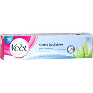 Image de Crème dépilatoire Veet Peaux sensibles 200ml aloe vera & vitamine E